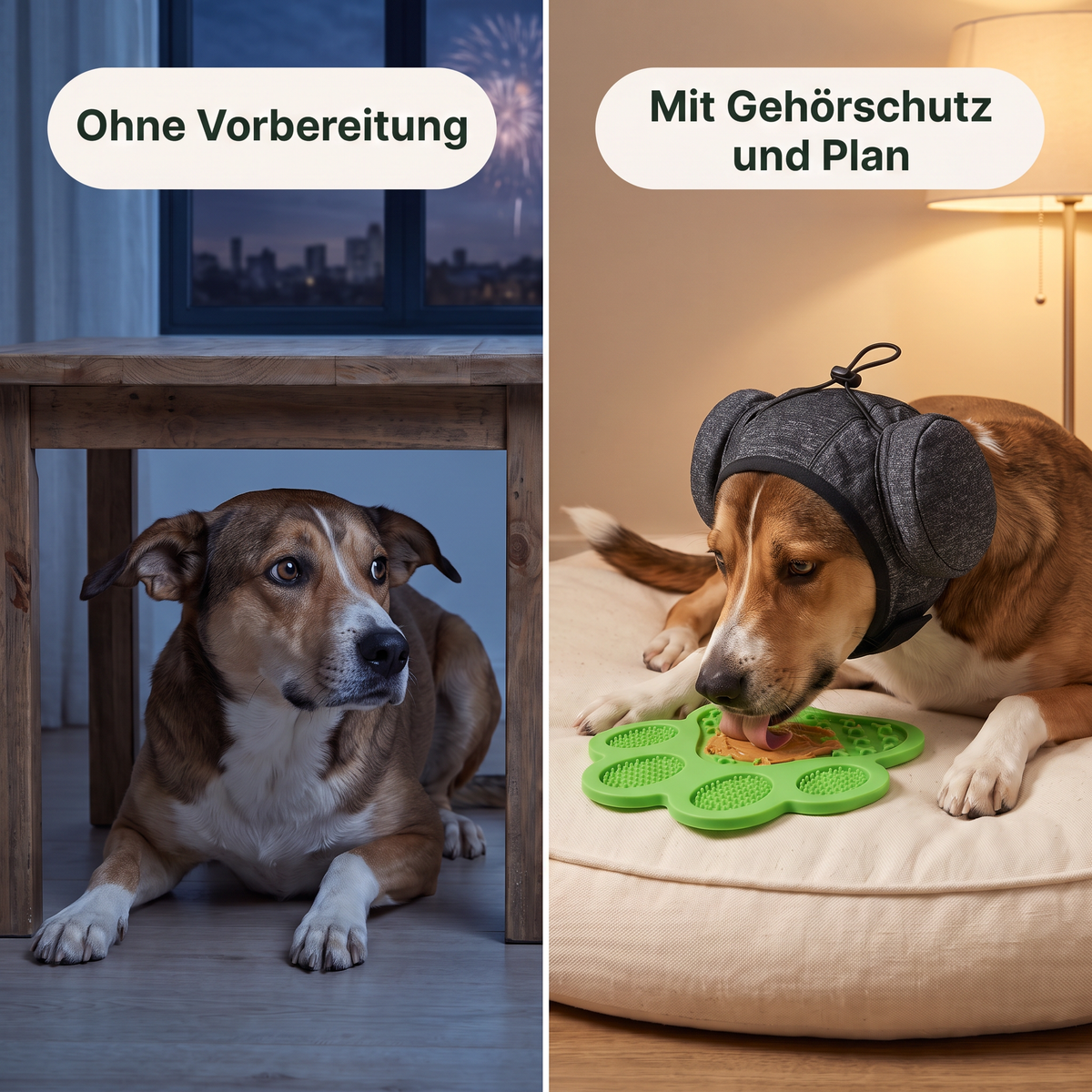 Pfotenruhe Gehörschutz für Hunde – Silvester-Set